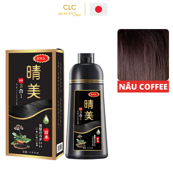Dầu gội Komi phủ bạc Nhật Bản 500ml - Màu nâu Cà Phê