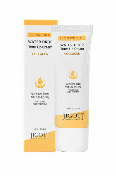 Kem dưỡng trắng cung cấp Collagen Jigott Ultimate Real Collagen Water Drop Tone Up Cream 50ml