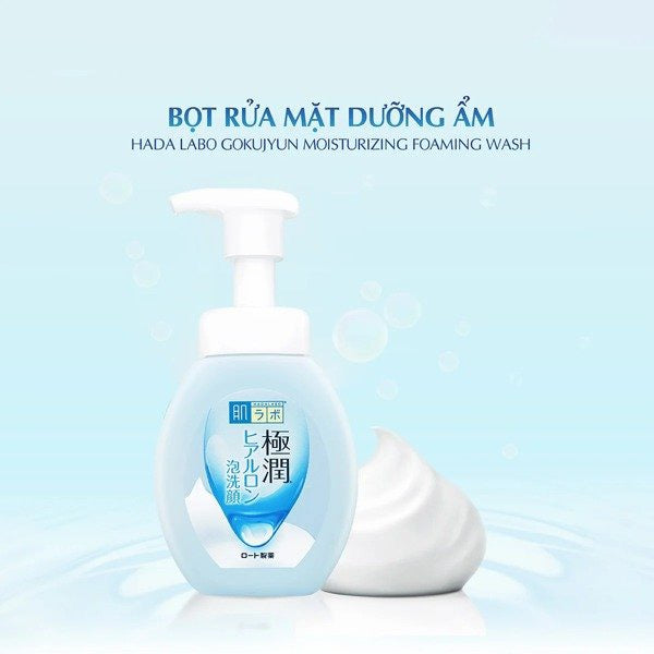Bọt rửa mặt Hada Labo dưỡng ẩm cho mọi loại da Gokujyun Moisturizing Foaming Wash 160ml