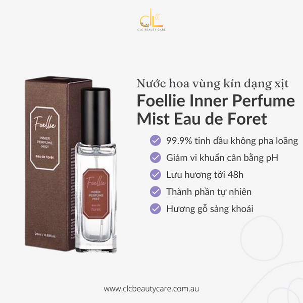 Nước hoa vùng kín dạng xịt Foellie Inner Perfume Mist 20ml - Eau de Foret