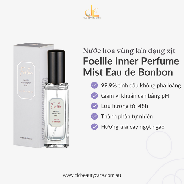 Nước hoa vùng kín dạng xịt Foellie Inner Perfume Mist 20ml - Eau de Bonbon
