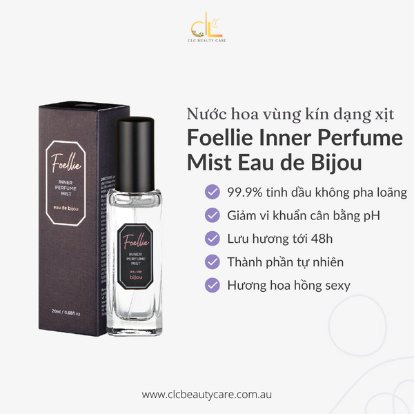 Nước hoa vùng kín dạng xịt Foellie Inner Perfume Mist 20ml - Eau de Bijou