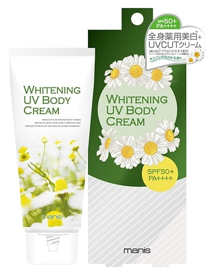 Kem Chống Nắng Dưỡng Sáng Da Toàn Thân Manis Whitening UV Body Cream SPF50+ PA++++ | 80g