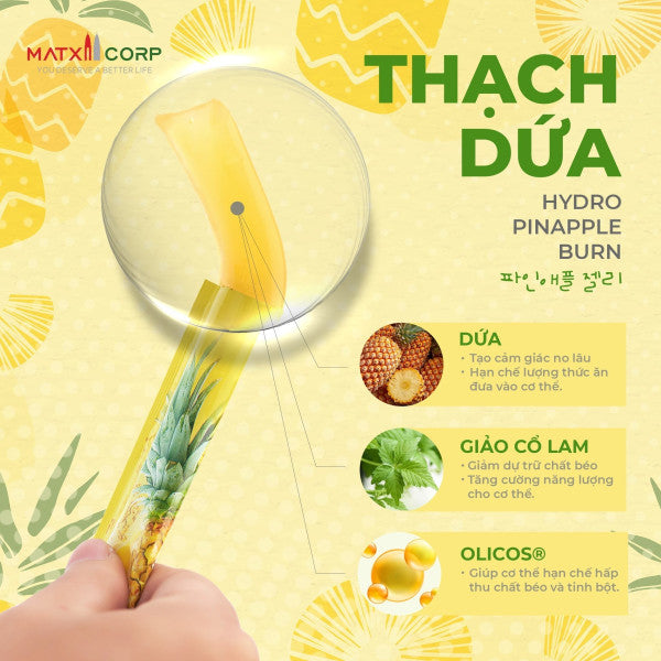 Thạch dứa giảm cân Hydro Pinapple Burn 20g x 10 gói