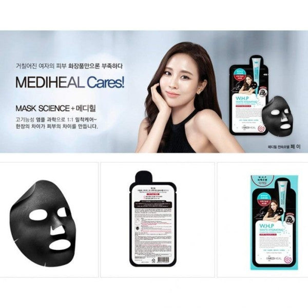 Mặt nạ than hoạt tính giúp làm trắng da Mediheal W.H.P White Hydrating Black Mask 25ml