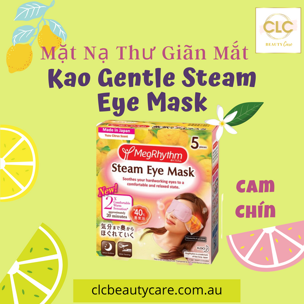 Mặt Nạ Thư Giãn Mắt Nhật Bản Kao Gentle Steam Eye Mask - Cam Chín