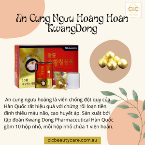 Viên Uống Phòng, Chống Đột Quỵ An Cung Ngưu Hoàng Hoàn KwangDong - 1 Hộp 10 viên