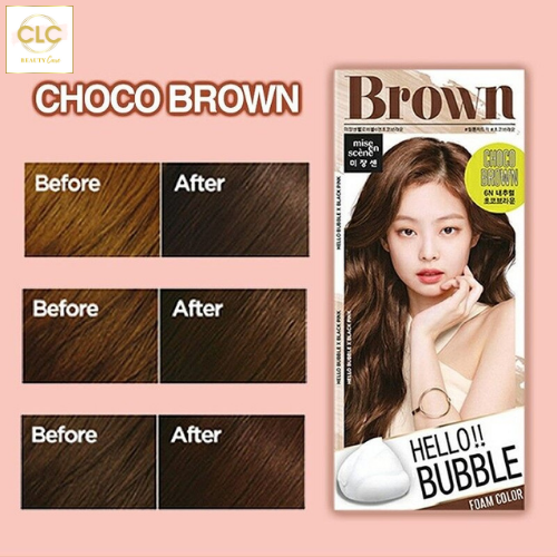Thuốc Nhuộm Tóc Dạng Bọt Hello Bubble 6N Choco Brown - Nâu Socola
