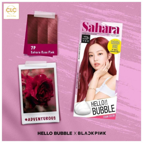 Thuốc Nhuộm Tóc Dạng Bọt Hello Bubble 7P Sahara Rose Pink - Hồng Đỏ