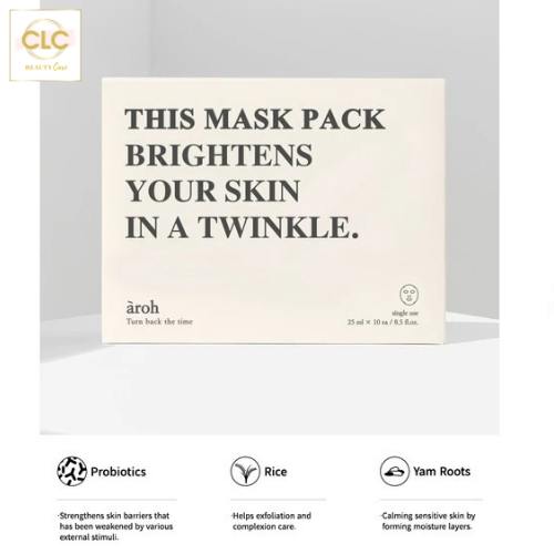 Mặt Nạ Hàn Quốc Aroh Probiotics Brightening Mask 25ml - 1 Hộp 10 Masks