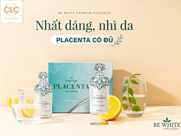 Nhau Thai Ngựa Đua Tổ Yến Nhật Bản Be White Premium Placenta 450.000mg hộp 30 gói