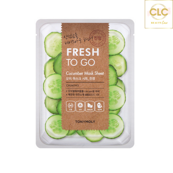 Mặt nạ chiết xuất dưa chuột Tony Moly Fresh To Go Cucumber Mask Sheet 22g - 2 Hộp 20 Masks