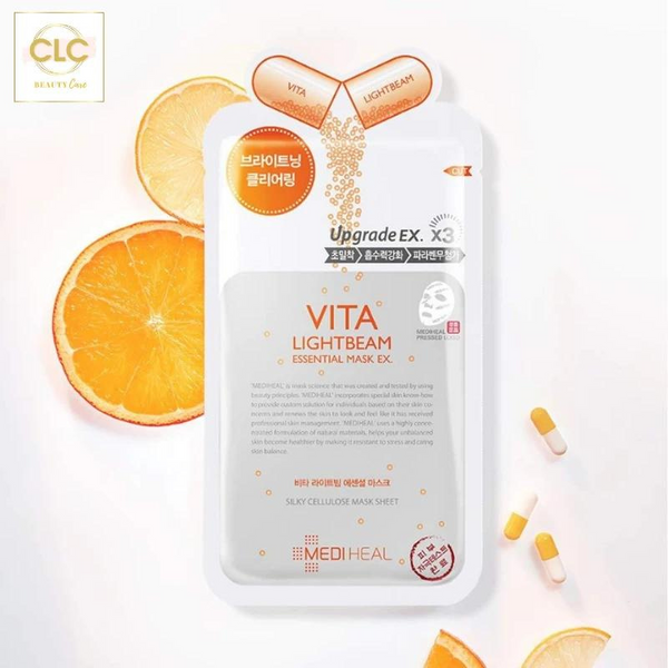 Mặt Nạ Dưỡng Trắng Sáng Da Mediheal Vita Lightbeam Essential Mask EX 25ml - 2 Hộp 20 Masks