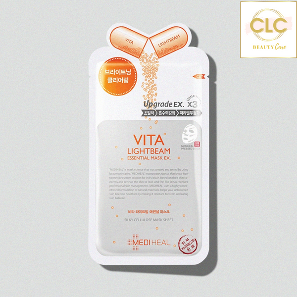 Mặt Nạ Dưỡng Trắng Sáng Da Mediheal Vita Lightbeam Essential Mask EX 25ml - 2 Hộp 20 Masks