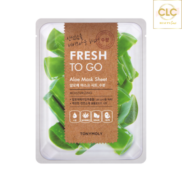 Mặt Nạ Nha Đam Cấp Ẩm Tony Moly Fresh To Go Aloe Mask Sheet 22g - 1 Hộp 10 Masks