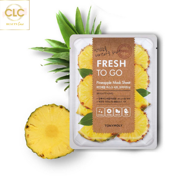 Mặt Nạ Chiết Xuất Quả Dứa Tony Moly Fresh To Go Pineapple Mask Sheet 22g - 2 Hộp 20 Masks