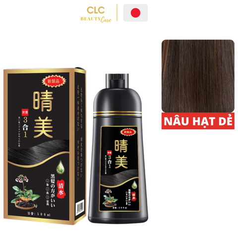 Dầu gội Komi phủ bạc Nhật Bản 500ml - Màu nâu Hạt Dẻ (Chestnut Brown)