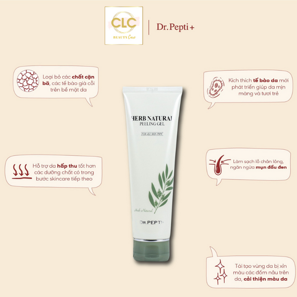 Tẩy Tế Bào Chết Dạng Gel Chiết Xuất Thảo Dược Dr.Pepti+ Herb Natural Peeling Gel 130ml