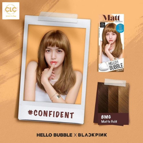 Thuốc Nhuộm Tóc Dạng Bọt Hello Bubble 8MG Matte Gold - Nâu Tây