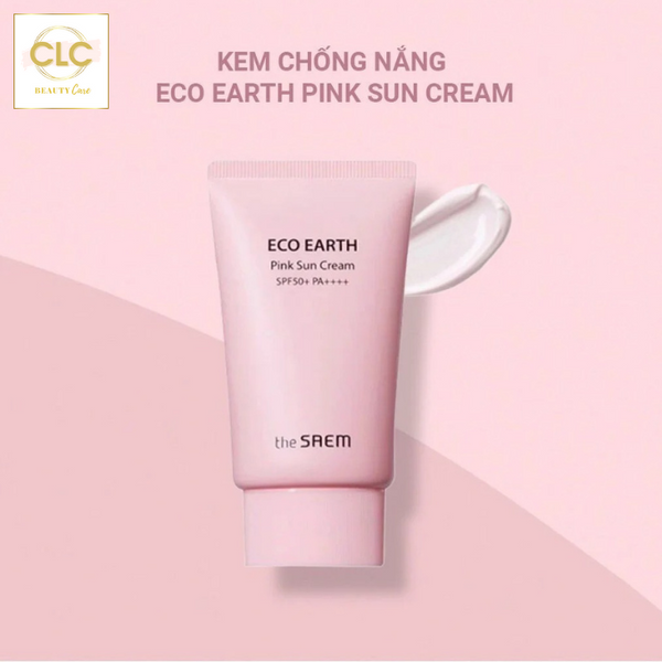 Kem chống nắng The Saem - Eco Earth Power Pink Sun Cream SPF 50+ PA++++ 50g