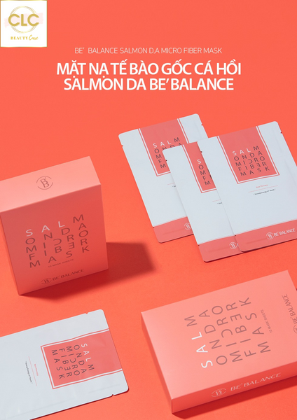Mặt nạ cá hồi 3 trong 1 Be’Balance Salmon Da Micro Fiber Mask - 1 hộp 10 masks