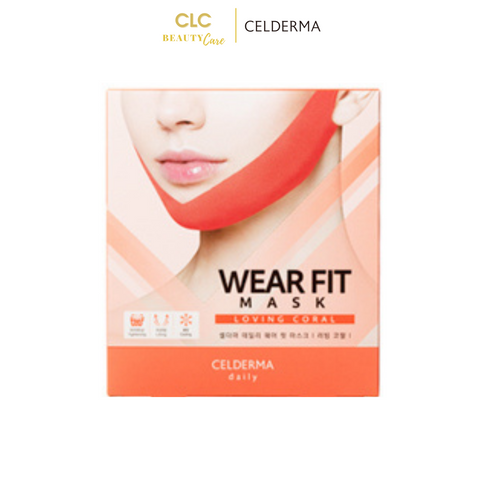 Mặt Nạ Nâng Cơ V-line Celderma Daily Wear Fit Mask - Màu cam