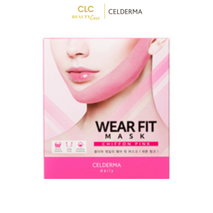 Mặt Nạ Nâng Cơ V-line Celderma Daily Wear Fit Mask - Màu Hồng