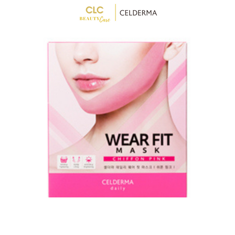 Mặt Nạ Nâng Cơ V-line Celderma Daily Wear Fit Mask - Màu Hồng