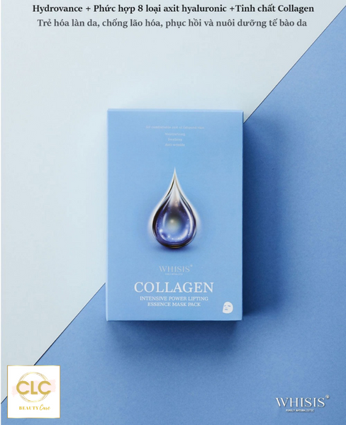 Mặt nạ Hàn Quốc Ngừa Lão Hóa WHISIS Collagen Power Lifting Essence Mask Pack - 1 Hộp 10 Masks