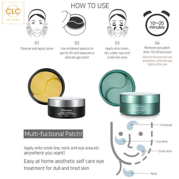 Mặt nạ mắt JM Solution Honey Luminous Royal Propolis Eye Patch Black Hàn Quốc - 60 Miếng