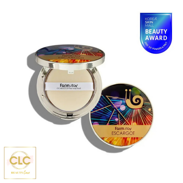 Phấn Phủ Nén Ốc Sên Hàn Quốc Farmstay Escargot UV Two Way Pact SPF 30 PA++