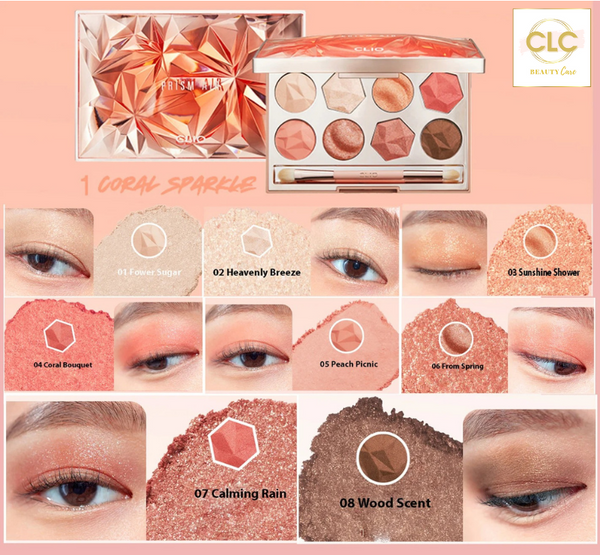 Phấn mắt Clio Prism Air Eye Palette 8.8g - #01 Coral Sparkle