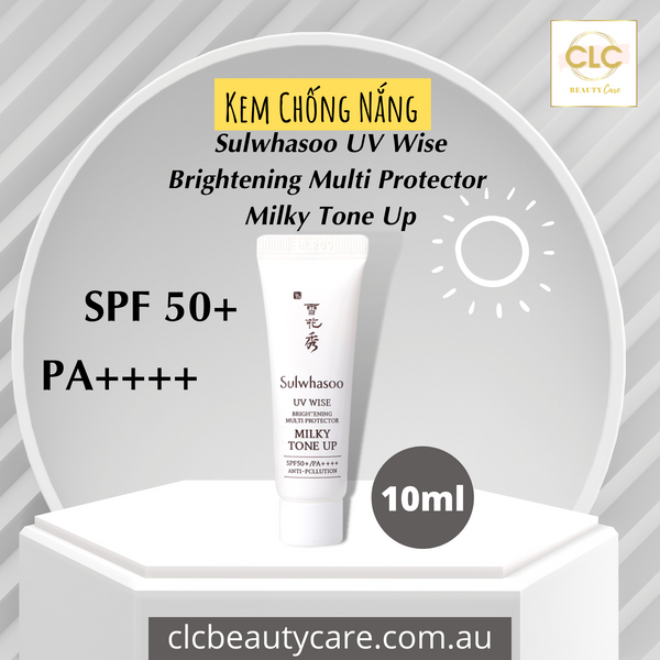 Kem chống nắng Sulwhasoo UV Wise Brightening Multi Protector Milky Tone Up SPF 50+ PA++++ 10ml - Combo 10 ống