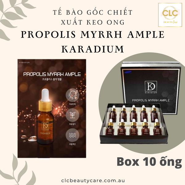 Tế bào gốc chiết xuất keo ong Propolis Myrrh Ample Karadium 15ml - Full Box 10 Ống