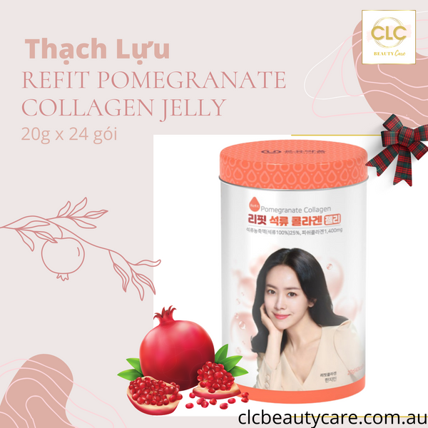 Thạch Lựu Refit Pomegranate Collagen Jelly 20g x 24 gói