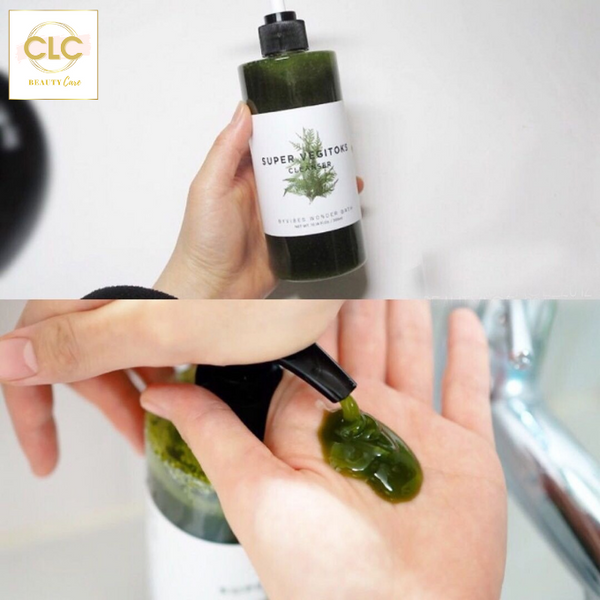 Sữa rửa mặt rau củ 3 in 1 tẩy trang, rửa mặt, thải độc tố Wonder Bath Super Vegitoks Cleanser - Màu Đỏ 300ml