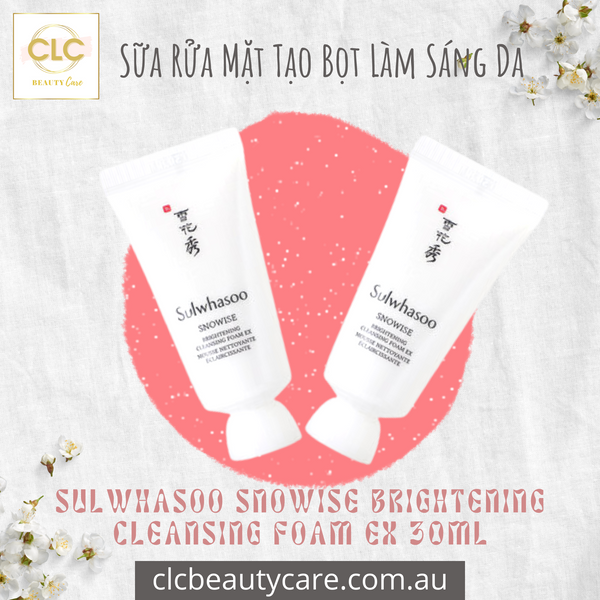 Sữa Rửa Mặt Tạo Bọt Làm Sáng Da Sulwhasoo Ex 30ml - Combo 3 Tuýp