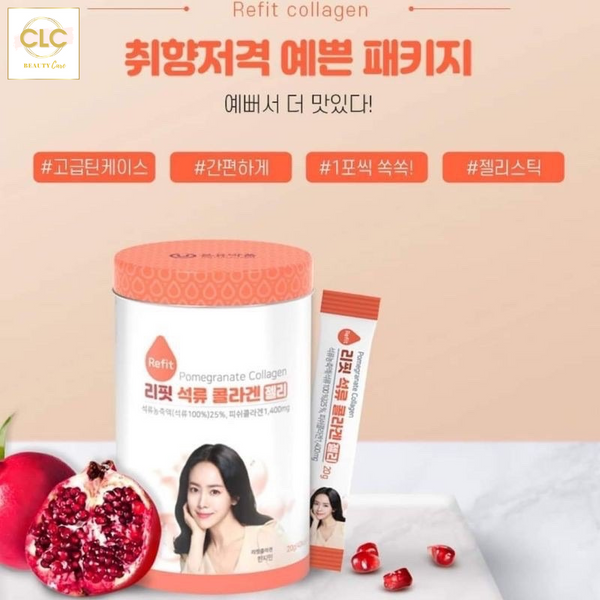 Thạch Lựu Refit Pomegranate Collagen Jelly 20g x 24 gói