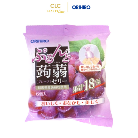Thạch Rau Câu Orihiro Vị Trái Cây 240g x 12 viên - Hương Nho
