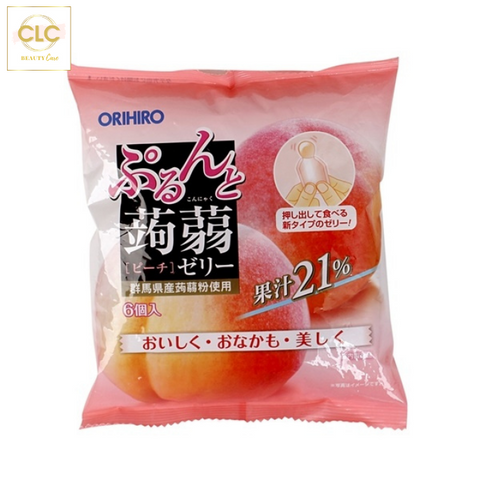 Thạch Rau Câu Orihiro Vị Trái Cây 240g x 12 viên - Hương Đào