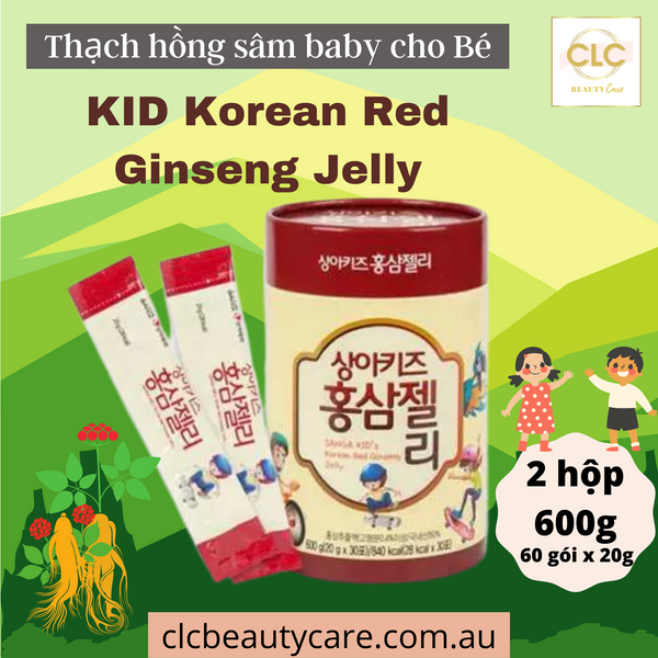 Thạch hồng sâm baby Hàn Quốc cho bé SANG-A Kid's Korean Red Ginseng Jelly - 2 hộp 600g (60 gói x 20g)