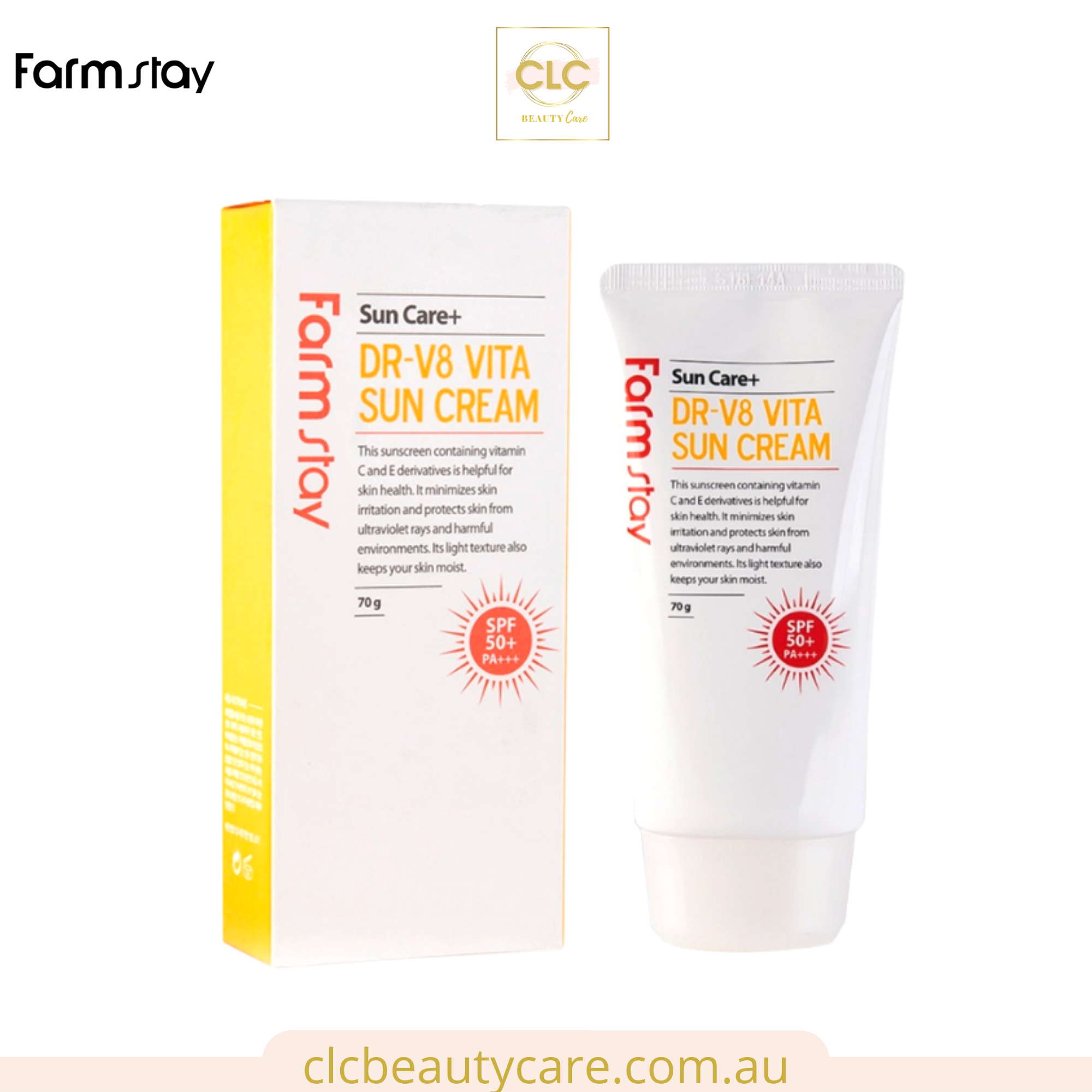 Kem chống nắng Hàn Quốc Farmstay DR-V8 Vita Sun Cream SPF 50+/PA+++ 70g