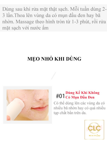 Thanh Lăn Trị Mụn Đầu Đen Hàn Quốc So'Natural Red Peel Clear Stick Blackhead & Face Clear Pore Stick 23g