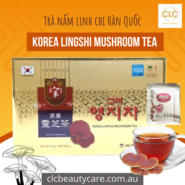 Trà nấm linh chi Hàn Quốc Korea Lingshi Mushroom Tea 3g x 100 gói