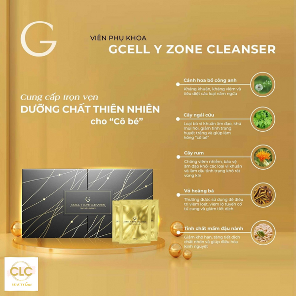 Viên Đặt Se Khít Vùng Kín Y Zone Cleanser Gcell – Hộp 15 Viên