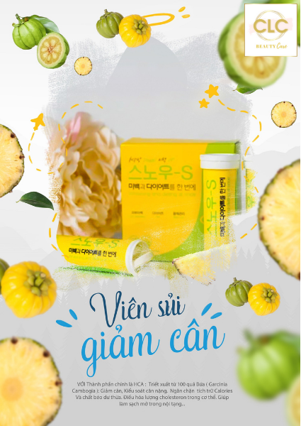 Viên sủi Giảm Cân Trắng Da Snow S Whitening And Dieting At Once 10 viên x 3