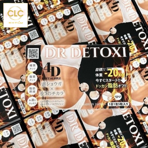 Viên uống giảm cân Dr.Detoxi 4D Nhật Bản 1 Hộp 30 gói x 5 viên