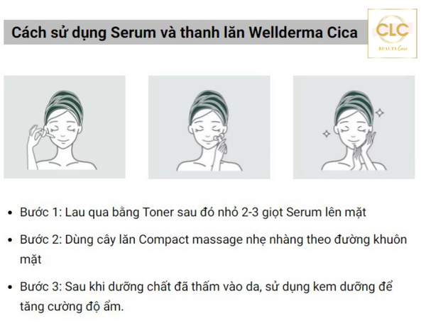 Bộ sản phẩm Wellderma Treatment Repair Ampoule Serum Cica gồm: Serum Cica và thanh lăn Roller