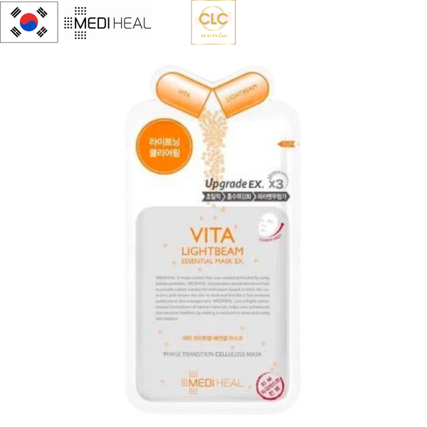 Mặt Nạ Dưỡng Trắng Sáng Da Mediheal Vita Lightbeam Essential Mask EX 25ml - 2 Hộp 20 Masks
