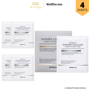 Mặt Nạ WellDerma Premium Sapphire Collagen Impact Fitting Mask 25ml - 1 Hộp 4 Masks